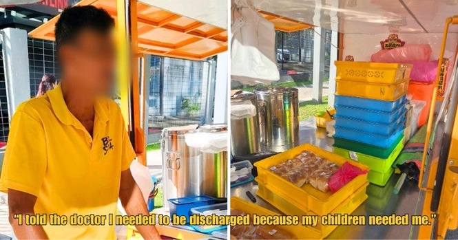 M’sian with Cancer Discharges Himself from Hospital to Continue Selling Tau Fu Fah to Support Family