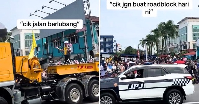 “Bil api mahal!” – M’sian Hilariously Airs His Grievances as Official Dept Vehicles Pass By During Merdeka Rehearsal