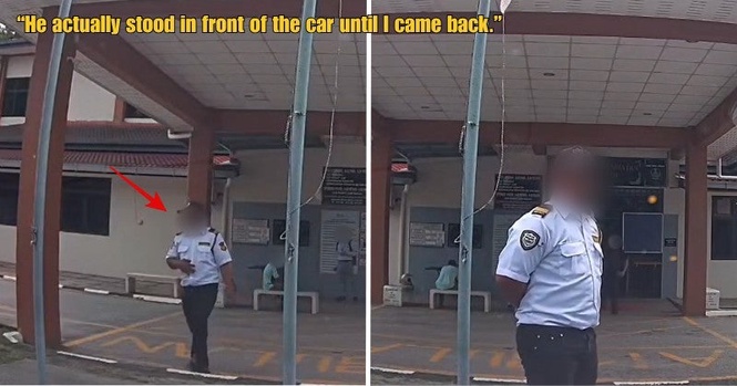 M’sians Praise Security Guard for Going Extra Mile to Watch Over Sleeping Child While Mum Was in Toilet