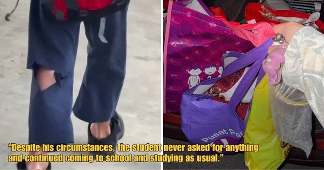 M’sian Teacher Left Heartbroken After Student Arrives in Torn Pants, Immediately Buys Him New School Uniform