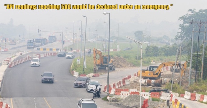 Parts of Sarawak Record Hazardous API Readings as Haze Worsens, Emergency To Be Declared If API Hits 500