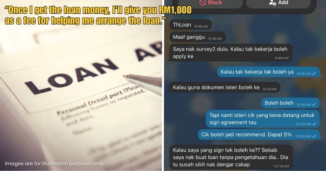 “I’ll give you RM1K”: M’sian Man Tries To Bribe Loan Officer Into Forging Wife’s Signature To Take Out Loan