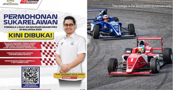 Applications Now Open For M’sians To Volunteer At F1 Bahrain GP in Sepang, Only 500 Slots Available