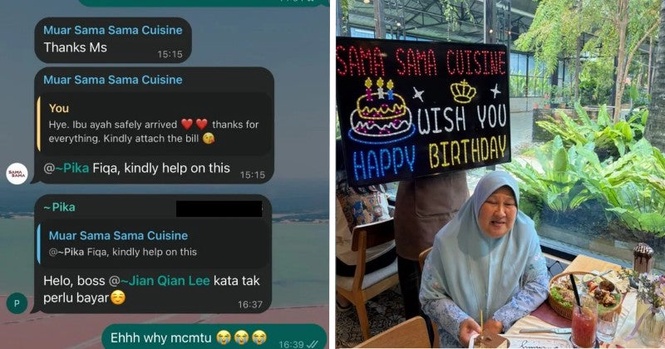 “Tak Perlu Bayar” – Muar Eatery Melts Hearts After Helping M’sian Plan Mum’s Birthday From Afar, Even Arranges Transport