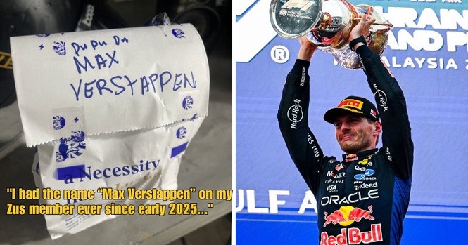 M’sian Uses ‘Max Verstappen’ As Name On ZUS Coffee App, Gets Iconic Chant Written On Delivery Bag
