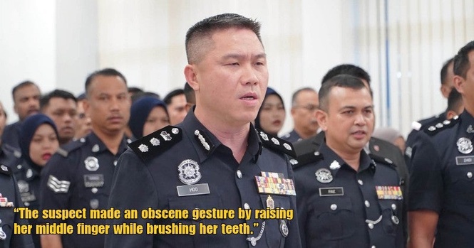 Woman Allegedly Flips Off Auxiliary Cop & Kicks Him in the Groin After Being Told to Move Car In TTDI
