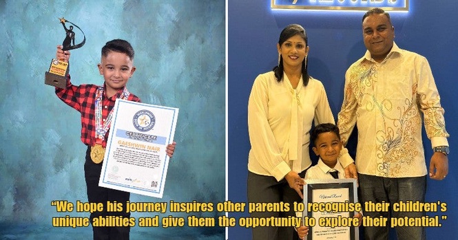 4yo M’sian Boy Earns 3 Record Titles, Including 2 World Records For Identifying Engine Parts In 1 Minute