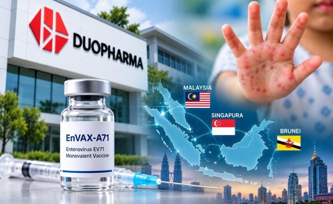 Image from: Duopharma dilantik pengedar eksklusif vaksin HFMD di Malaysia, Singapura dan Brunei
