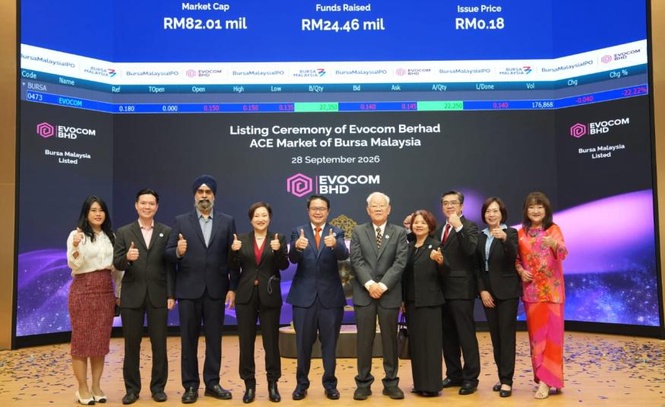 Image from: Saham Evocom dibuka 15 sen pada penampilan pertama di Pasaran ACE