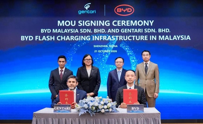 Image from: Gentari, BYD teroka teknologi cas EV lima minit untuk jarak 400km