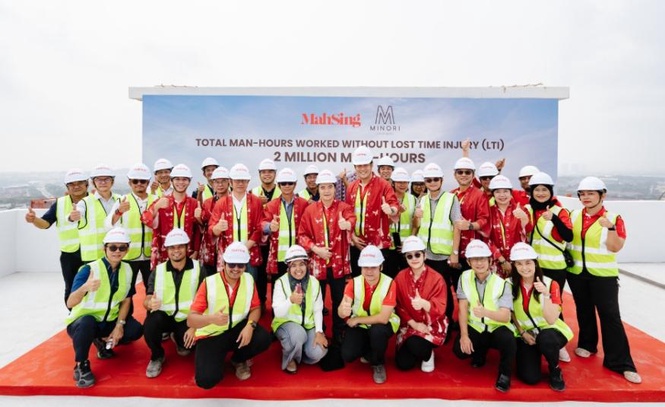 Image from: Mah Sing catat 2 juta jam kerja tanpa kemalangan projek kediaman M Minori di Johor