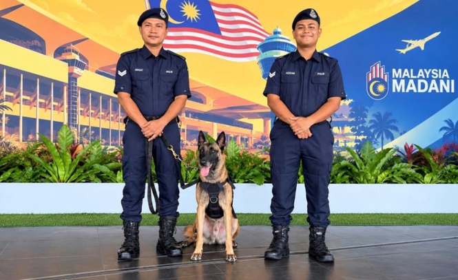 Image from: Anjing unit K9 perketat keselamatan terminal dan bagasi di KLIA mulai 26 November 2026 - MAHB