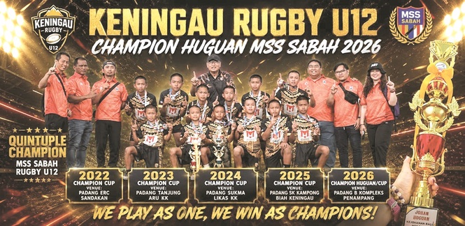 Keningau bag 5th straight MSS U12 rugby crown