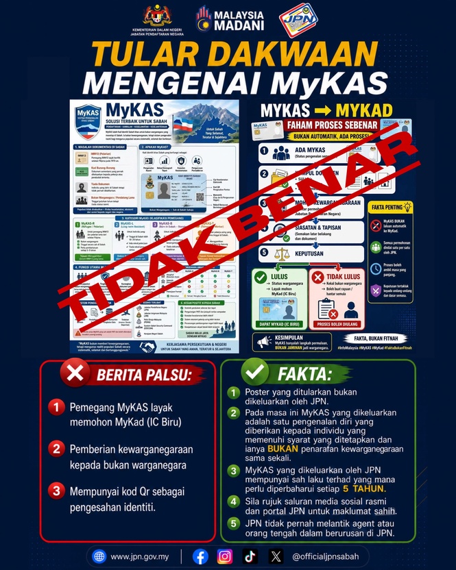 False claim on MyKAS eligibility for blue IC, says NRD