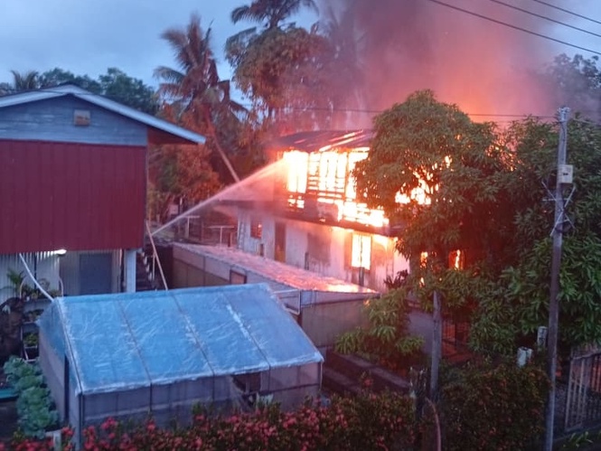 Two houses destroyed in Keningau fire