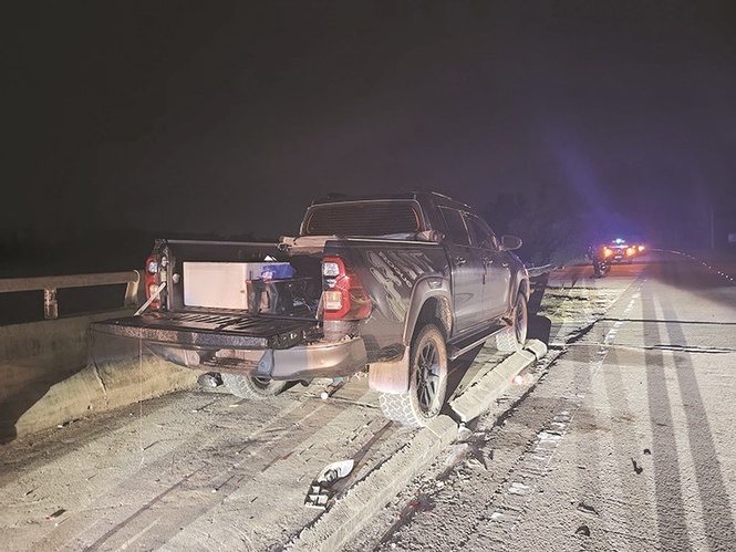 Motorcyclist killed after crashing into parked pickup truck