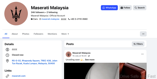 Image from: Maserati Is Back In Malaysia After A Short Holiday