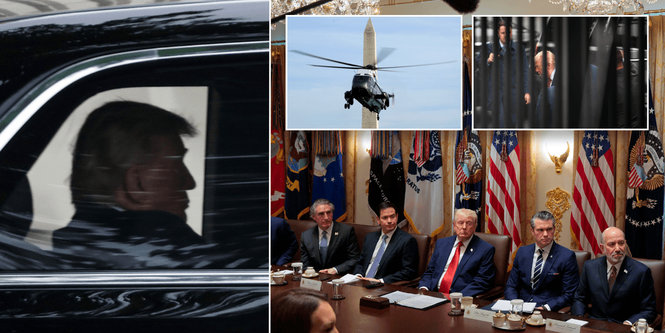 Donald Trump cancels Camp David summit at last minute over safety fears as Cabinet rushed back to DC