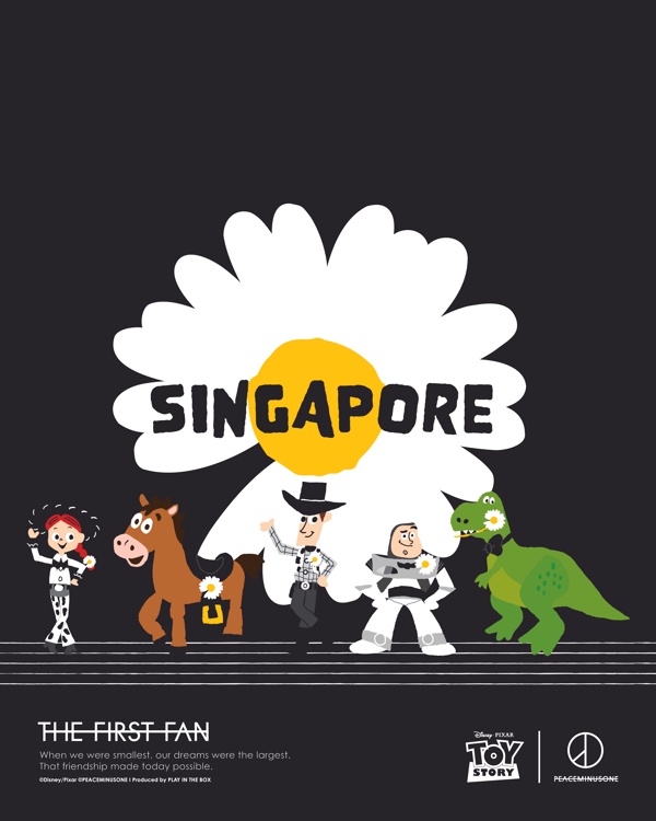 Image from: Toy Story x PEACEMINUSONE: The First Fan Heads To Singapore