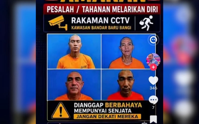 Image from: 4 penghuni Puspen larikan diri ditahan semula di Sungai Siput