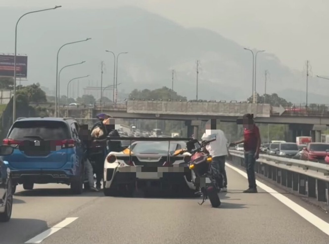 Image from: Pemandu Ferrari, Aruz bertumbuk atas lebuh raya dicari polis