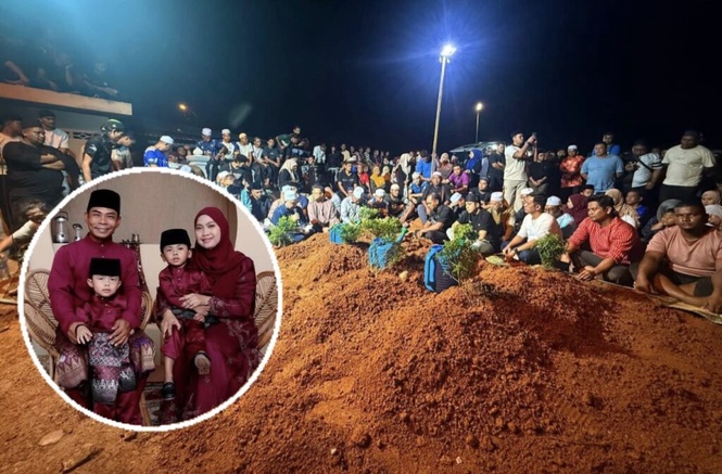 Image from: Tragedi pokok tumbang: Jenazah Mohd. Radzi, tiga ahli keluarga selamat dikebumi
