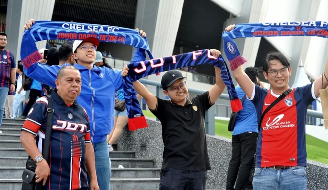 Image from: Peminat banjiri Stadium Sultan Ibrahim, bahang JDT-Chelsea mula terasa