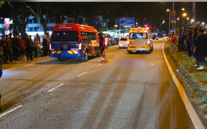 Image from: Wanita lintas jalan maut dirempuh lori gas