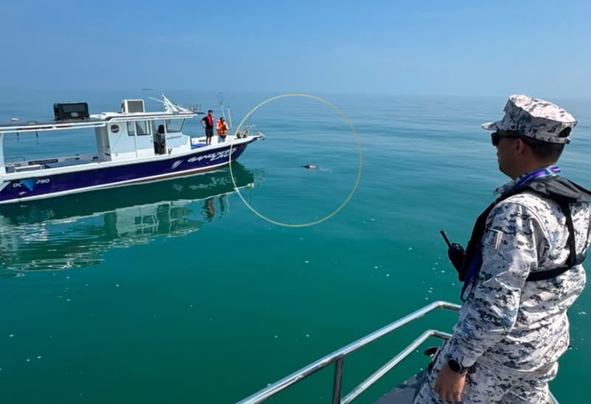 Image from: Mayat tanpa identiti ditemui terapung di perairan Tanjung Hantu