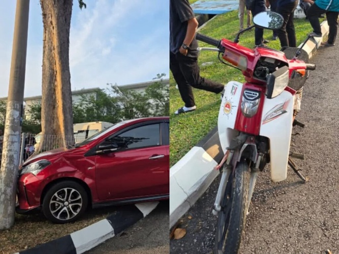 Image from: Juruteknik hospital maut motosikal rempuh kereta masuk simpang