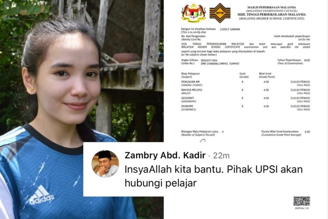Image from: UPSI akan hubungi Lovely, Insya-Allah kita bantu – Zambry