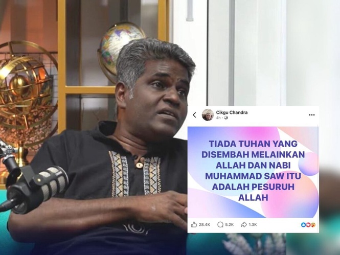 Image from: Cikgu Chandra hasrat peluk Islam, lafaz syahadah akan diumumkan
