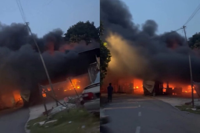 Image from: Bengkel kereta terbakar, tiada mangsa terperangkap