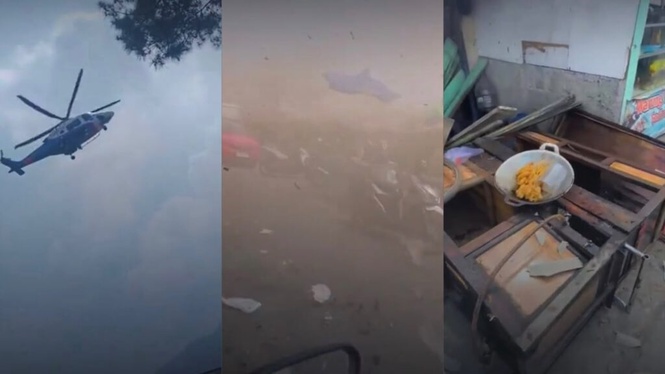 Image from: Helikopter polis terbang rendah, pasar hampir musnah