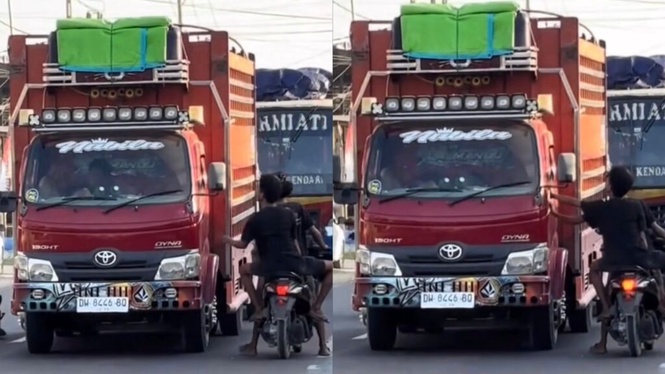 Image from: Mengantuk datang tanpa diundang, pemandu lori tertidur tengah jalan