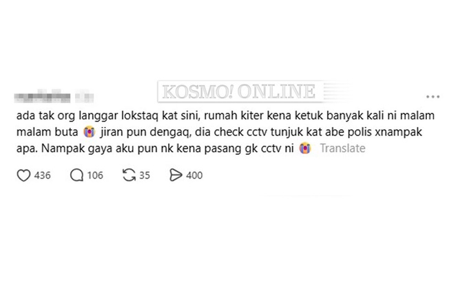 Image from: Siapa ketuk rumah orang Alor Setar pukul 12 malam?