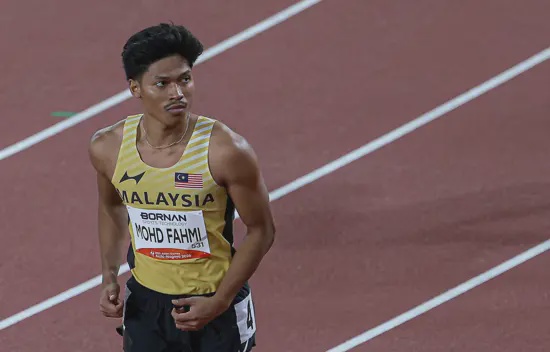 Image from: Sukan Asia: Azeem ‘rebah’, Puripol cipta sensasi 9.90s