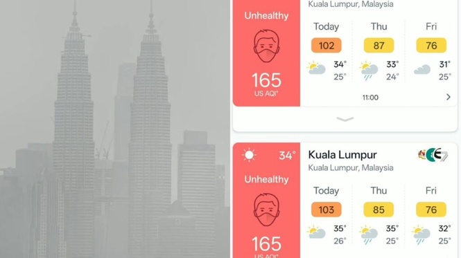 Image from: ‘KLCC tinggal bayang, bau asap sampai dalam rumah’