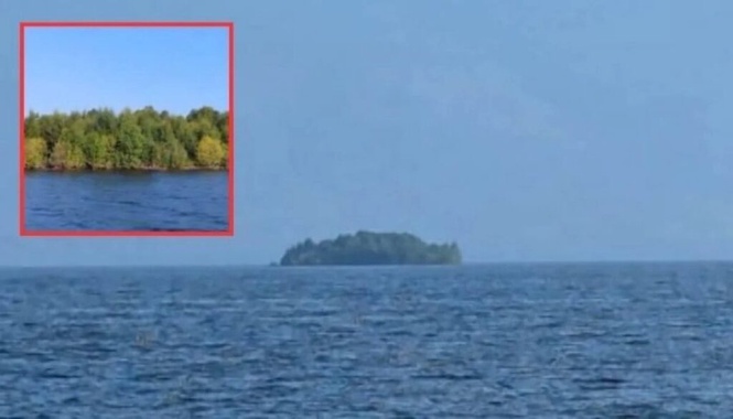 Image from: Pulau misteri muncul, hilang di tengah tasik