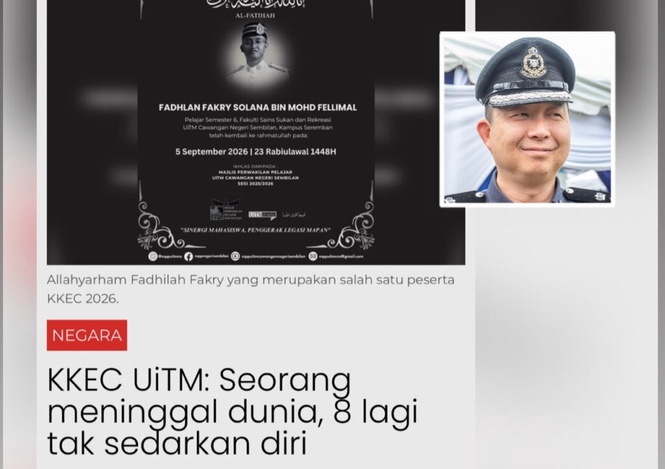 Image from: KKEC UiTM: Polis masih tunggu laporan bedah siasat pelajar maut