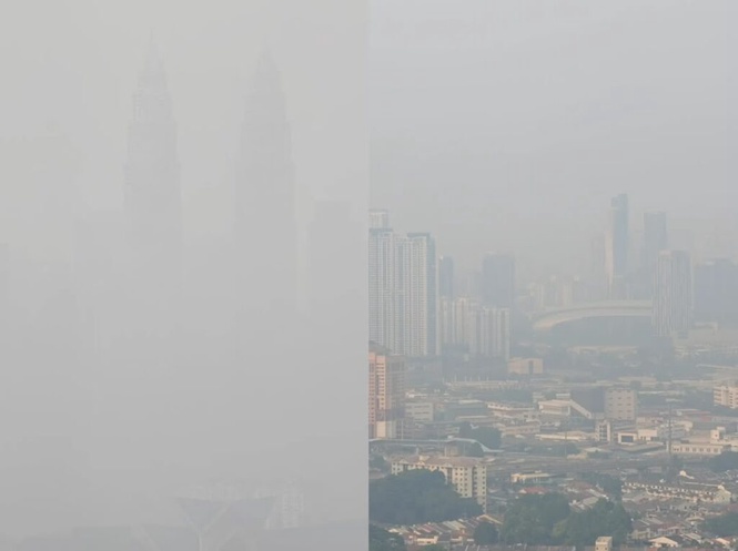 Image from: Jerebu tebal, KLCC, Menara KL ‘hilang’ daripada pandangan