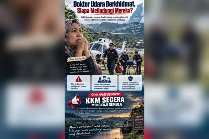 Image from: Ibu doktor udara bimbang keselamatan misi pedalaman