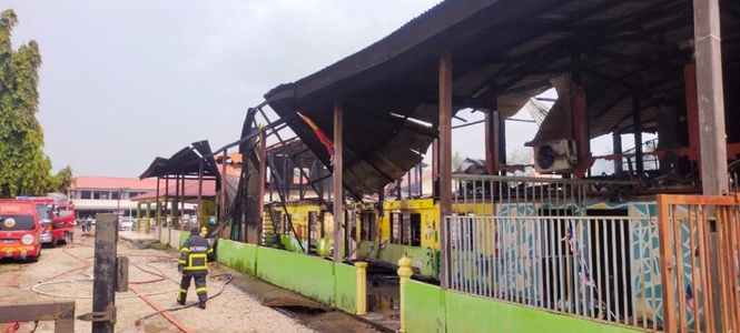 Image from: Bangunan Pasti di Pendang musnah terbakar