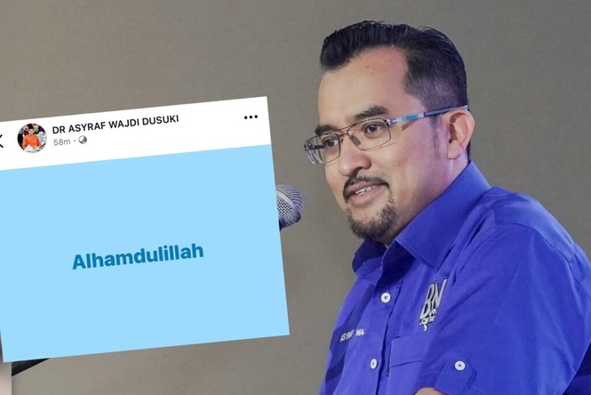 Image from: Hantaran ringkas ‘Alhamdulillah’ Asyraf Wajdi cetus tanda tanya