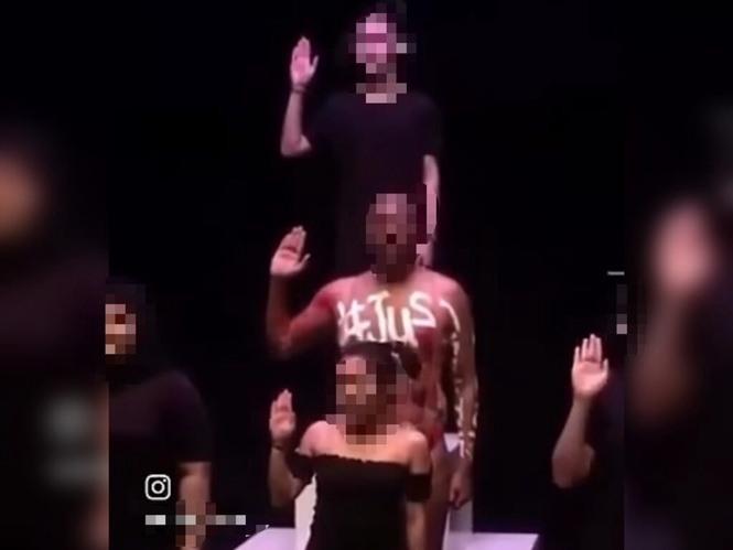 Image from: Dua individu telah dikenal pasti terbabit video Rukun Negara