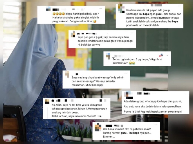 Image from: Grup WhatsApp ibu bapa: Guru cuma bantu, bukan ‘babu’