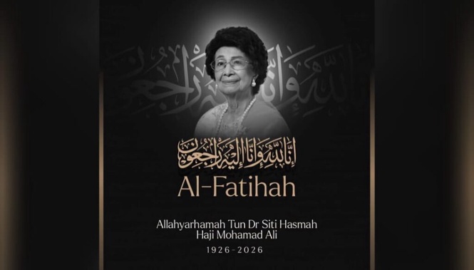 Image from: Agong, Permaisuri zahir ucapan takziah pemergian Tun Dr Siti Hasmah