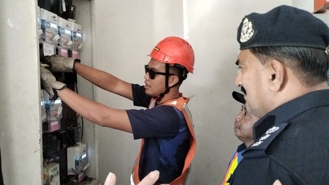 Image from: Bekalan elektrik 18 premis judi dipotong