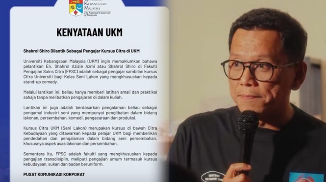 Image from: Shahrol Shiro cuma beri latihan amali, tidak libat kuliah – UKM