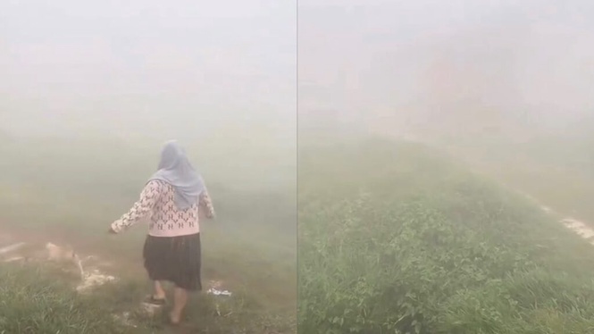 Image from: Baru jalan 20 langkah, wanita ‘ghaib’ akibat jerebu